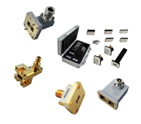 Baixa perda de inserção Alta tolerância de potência Componentes de guia de ondas de cobertura de larga frequência para sistemas de microondas RF