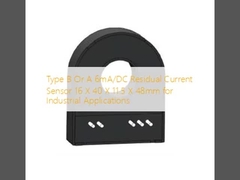 Sensor de corrente residual de tipo B ou A 6mA/DC 16 X 40 X 11,5 X 48 mm para aplicações industriais